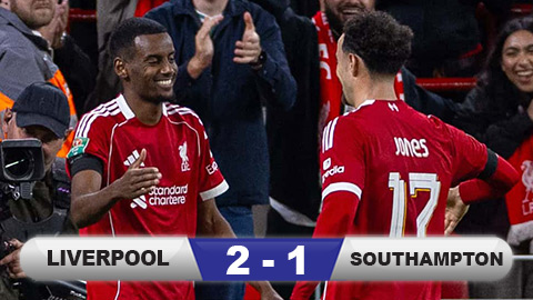 Kết quả Liverpool 2-1 Southampton: The Kop thắng vất vả trong ngày Isak 'khai hỏa' Kết quả Liverpool 2-1 Southampton: The Kop thắng vất vả trong ngày Isak 'khai hỏa'