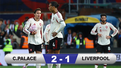 Kết quả Crystal Palace 2-1 Liverpool: The Reds thua trận đầu tiên  Kết quả Crystal Palace 2-1 Liverpool: The Reds thua trận đầu tiên