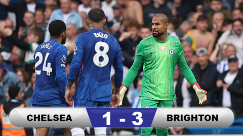 Kết quả Chelsea 1-3 Brighton: Thua ngược trong thế thiếu người