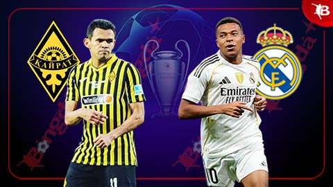 Nhận định bóng đá Kairat Almaty vs Real Madrid, 23h45 ngày 30/9: Giận cá chém thớt  Nhận định bóng đá Kairat Almaty vs Real Madrid, 23h45 ngày 30/9: Giận cá chém thớt