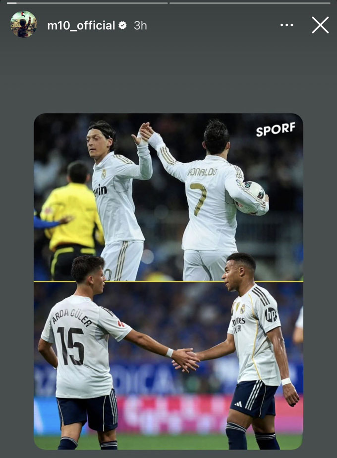 Chính Ozil cũng so sánh cặp Guler - Mbappe với bản thân anh và Ronaldo trước đây