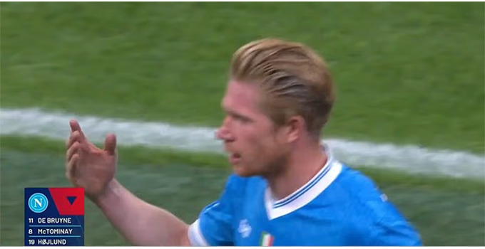 De Bruyne rất tức giận khi bị Conte thay ra ở phút 72