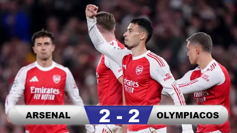 Kết quả Arsenal 2-0 Olympiacos: Hàng công tỏa sáng  Kết quả Arsenal 2-0 Olympiacos: Hàng công tỏa sáng