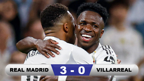Kết quả Real Madrid 3-0 Villarreal: Chiến thắng nhờ Vinicius và Mbappe  Kết quả Real Madrid 3-0 Villarreal: Chiến thắng nhờ Vinicius và Mbappe