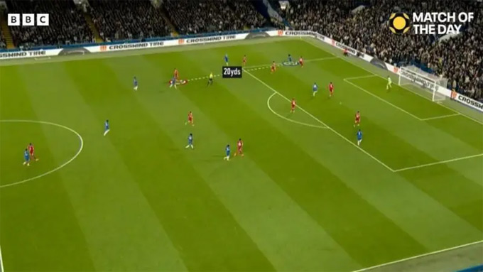 Có một số lần trong trận đấu hôm thứ Bảy, Salah không theo kịp Cucurella khi anh chạy từ phần sân của Chelsea vào khu vực của Liverpool