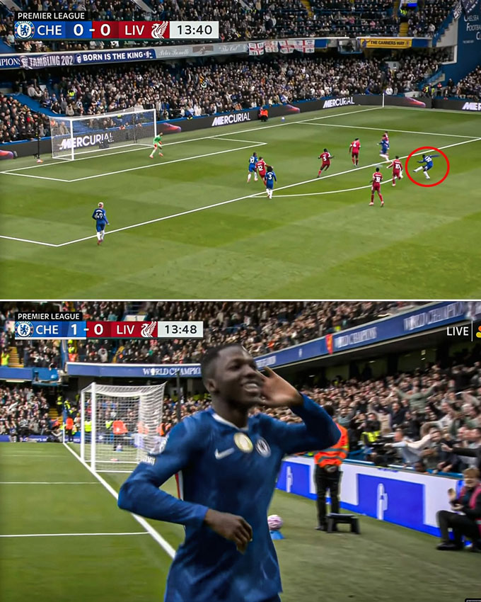 Caicedo vừa có bàn thắng tuyệt đẹp vào lưới Liverpool