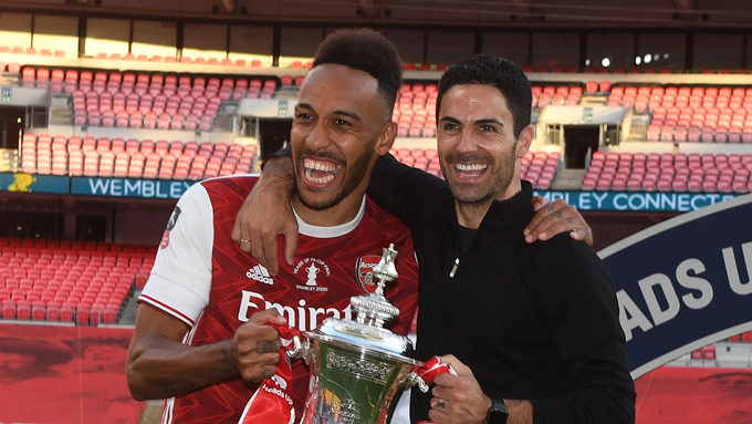 Arteta đã cùng Arsenal vô địch FA Cup vào năm 2020