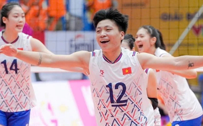 Đặng Thị Hồng ở giải U21 Thế giới 2025. Ảnh: World Volleyball