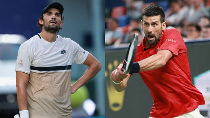 Novak Djokovic bại trận trước Vacherot