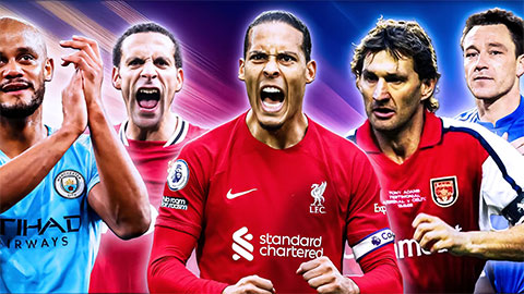 Top 5 trung vệ vĩ đại nhất lịch sử Premier League: Van Dijk còn thua 'đá tảng' của MU  Top 5 trung vệ vĩ đại nhất lịch sử Premier League: Van Dijk còn thua 'đá tảng' của MU