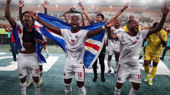 Niềm vui của các cầu thủ Cape Verde sau khi giành vé World Cup 2026
