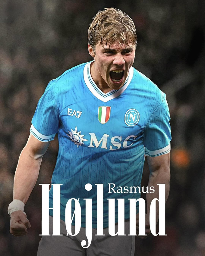 Napoli gần như chắc chắn sẽ ký hợp đồng dài hạn với Hojlund