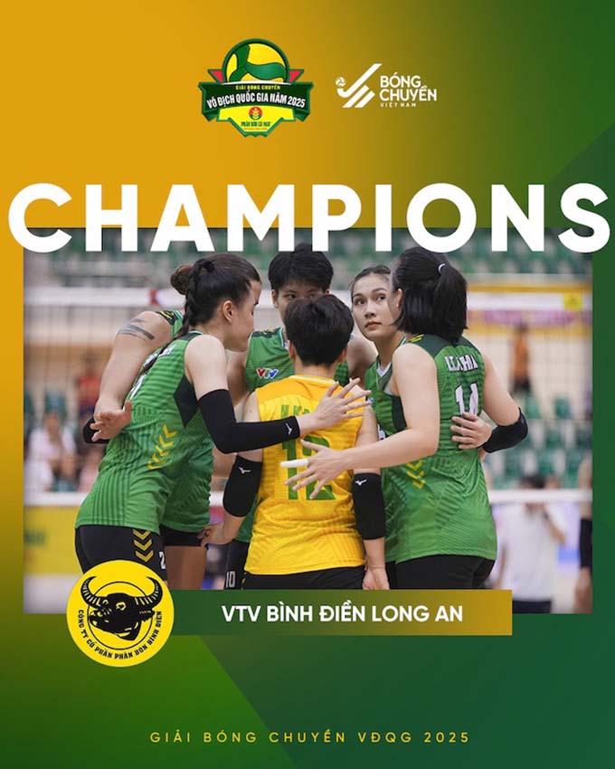 VTV Bình Điền Long An đăng quang xứng đáng