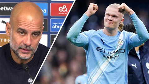 Pep Guardiola thất vọng vì Erling Haaland ghi... ít bàn quá  Pep Guardiola thất vọng vì Erling Haaland ghi... ít bàn quá