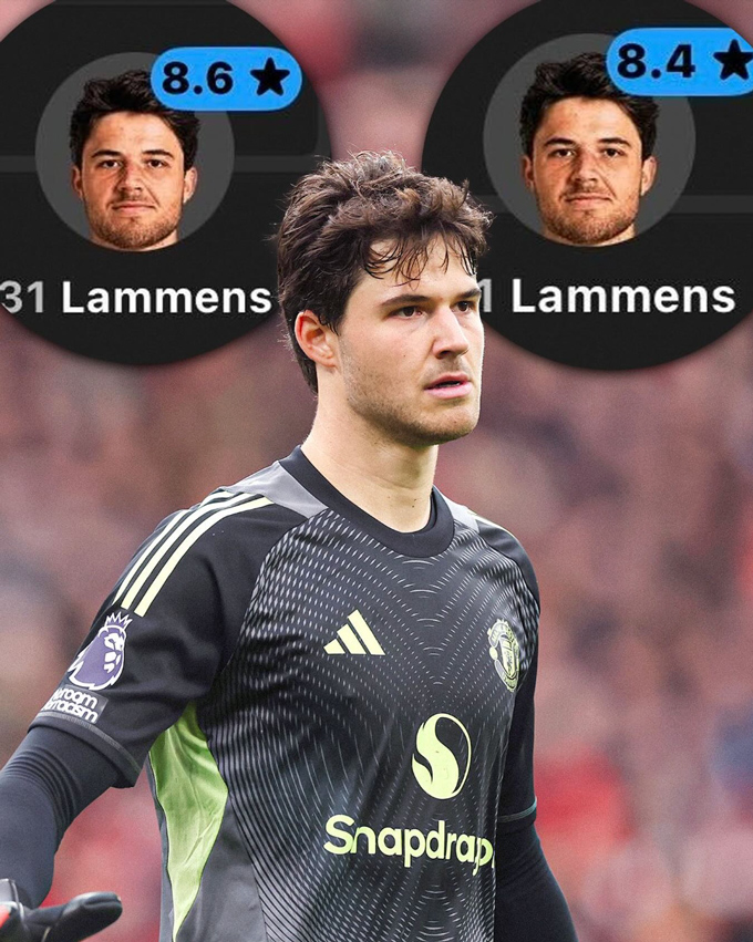 2 trận đấu đầu tiên của Lammens cho MU đều được chấm điểm rất cao