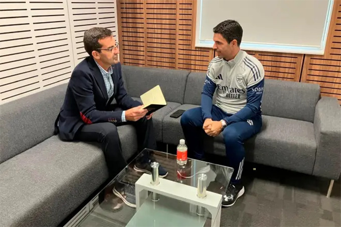 Arteta trong buổi phỏng vấn với Marca