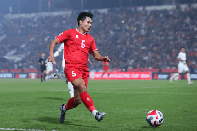 Trương Tiến Anh đang thể hiện phong độ ấn tượng, được xem là hậu vệ phải số 1 của ĐT Việt Nam và Thể Công Viettel hiện tại - Ảnh: Đức Cường 