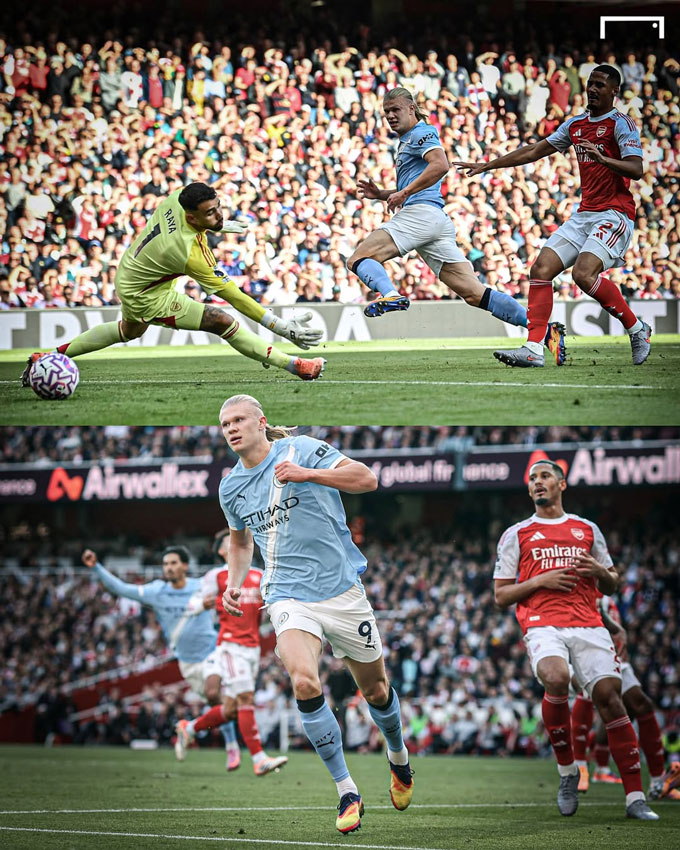 Haaland nhiều lần khiến cho Arsenal khốn khổ