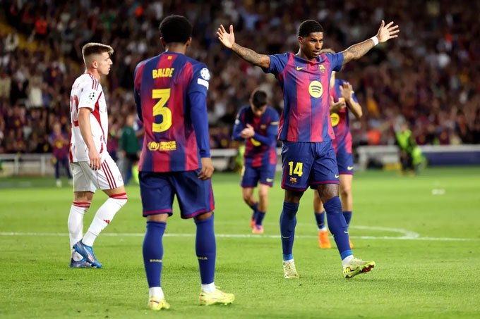 Rashford đang có phong độ tốt trong màu áo Barca