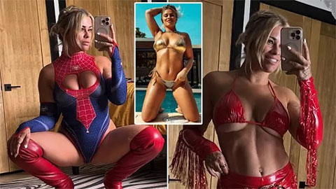 Kiều nữ UFC hóa nữ người nhện nóng bỏng khiến người xem đứng ngồi không yên  Kiều nữ UFC hóa nữ người nhện nóng bỏng khiến người xem đứng ngồi không yên