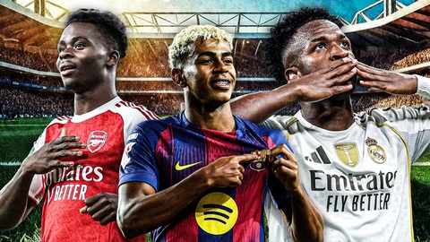 Top 5 cầu thủ chạy cánh hay nhất thế giới: Không Vinicius lẫn Saka Top 5 cầu thủ chạy cánh hay nhất thế giới: Không Vinicius lẫn Saka