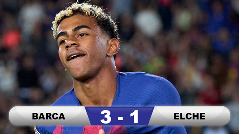 Kết quả Barca 3-1 Elche: Blaugrana kiên trì bám đuổi Real