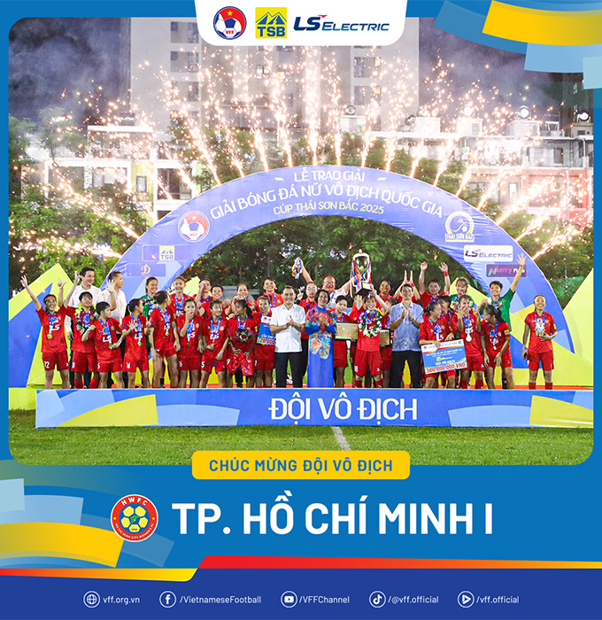 CLB nữ TP.HCM có 14 chức vô địch, là đội bóng giàu thành tích nhất lịch sử bóng đá nữ Việt Nam 