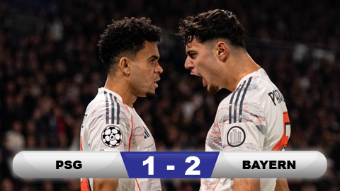  Kết quả PSG 1-2 Bayern: Nhà Vua thua xứng đáng