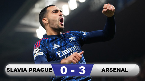  Kết quả Slavia Prague 0-3 Arsenal: Arsenal toàn thắng ở Champions League