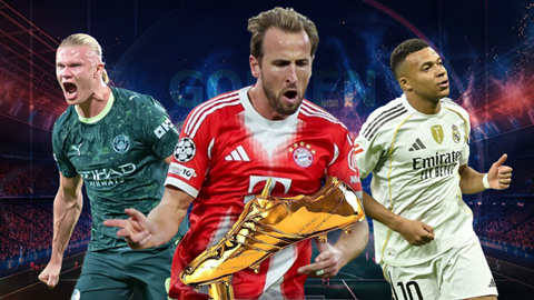 Chiếc giày Vàng châu Âu 2025/26: Top 3 gọi tên Mbappe và Haaland