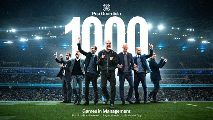 Pep Guardiola hướng tới cột mốc 1.000 trận đấu