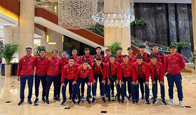 Nhóm đầu tiên của U22 Việt Nam đã có mặt ở Trung Quốc 