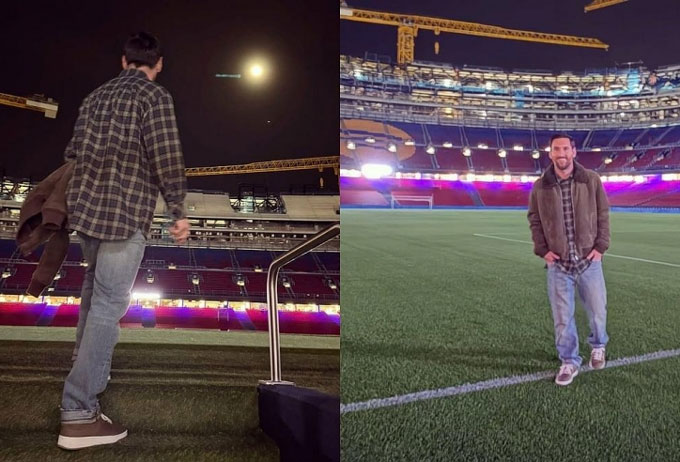 Messi vừa có chuyến viếng thăm chính thức tới sân Camp Nou