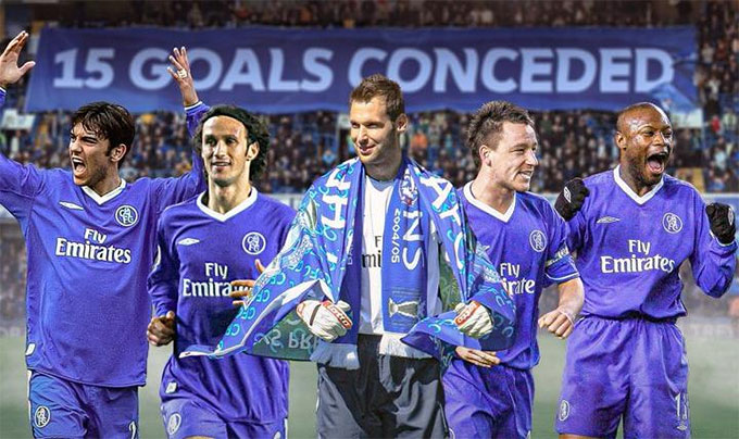 Chelsea chỉ thủng lưới 15 lần ở Premier League mùa 2004/05