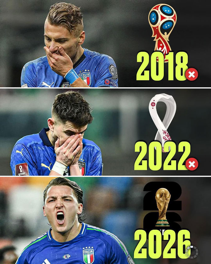 Italia có nguy cơ vắng mặt ở kỳ World Cup thứ 3 liên tiếp