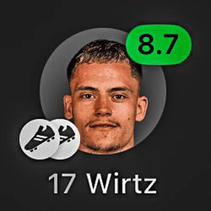 Điểm số ấn tượng của Wirtz trước Slovakia