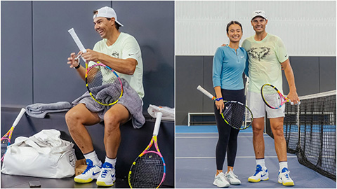 Kiều nữ tennis Philippines tập luyện cùng huyền thoại Nadal, quyết săn vàng SEA Games 33