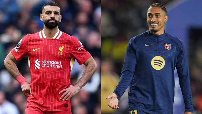Liverpool tính chiêu mộ Raphinha thay Salah