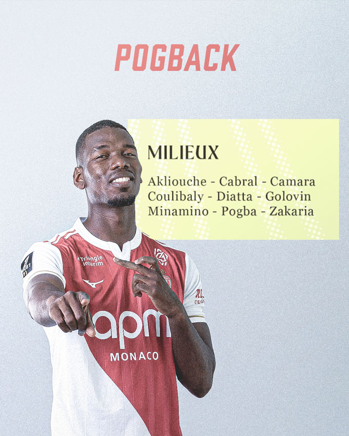 Pogba lần đầu được đăng ký thi đấu cho Monaco