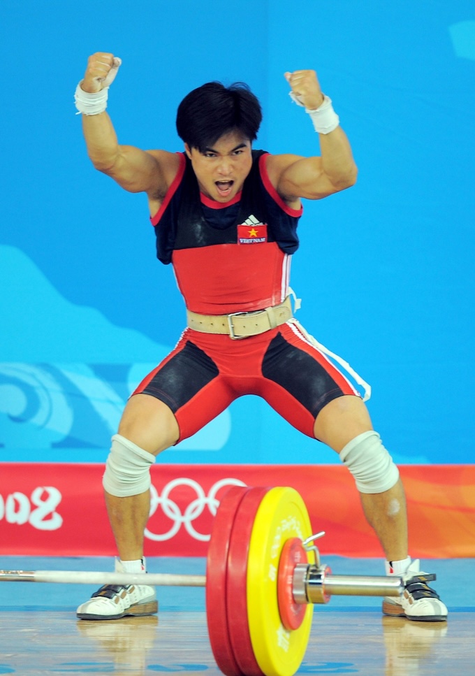 Lực sĩ Hoàng Anh Tuấn từng giành HCB tại Olympic Bắc Kinh 2008. Ảnh: Quang Thắng