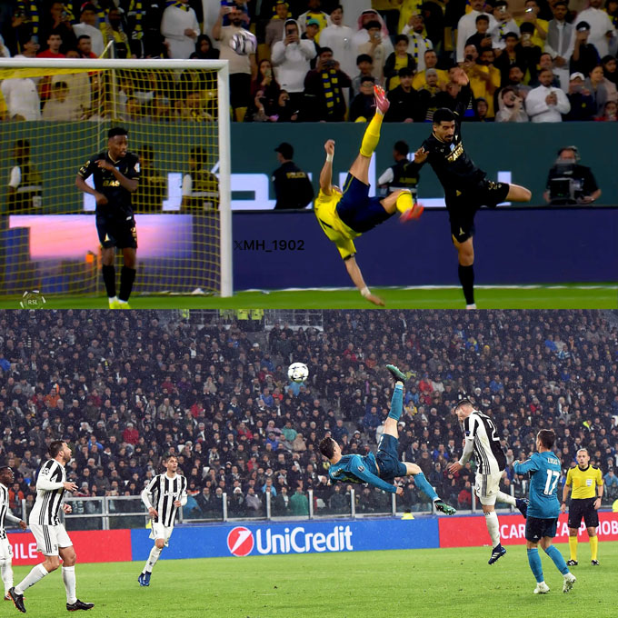 Pha ghi bàn tái hiện siêu phẩm của Ronaldo trong màu áo Juventus