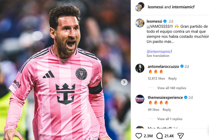 Messi luôn đặt tập thể lên hàng đầu