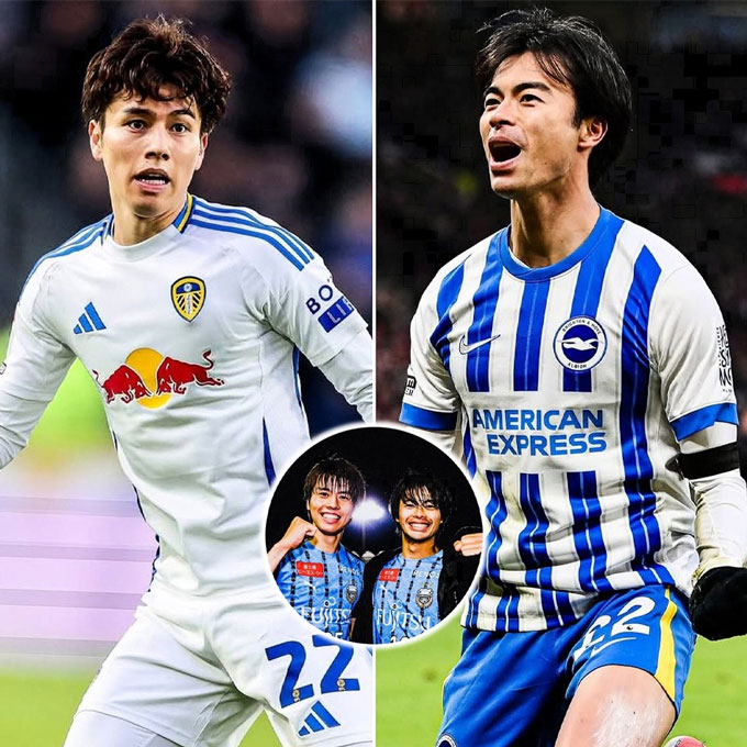 Tanaka (trái) và Mitoma là cặp bạn thân từ bé