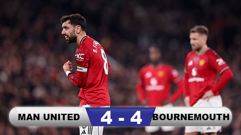 Kết quả MU 4-4 Bournemouth: Trận cầu điên rồ