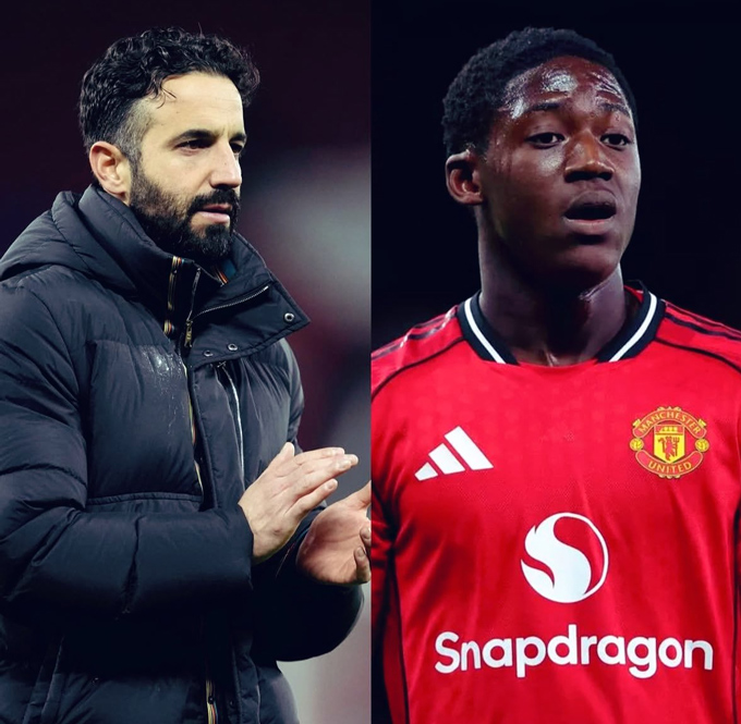 Mainoo vẫn chưa được HLV Amorim cho đá chính trận nào tại MU mùa này