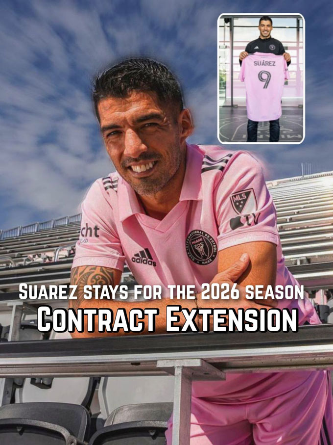 Suarez được Inter Miami gia hạn thêm 1 năm