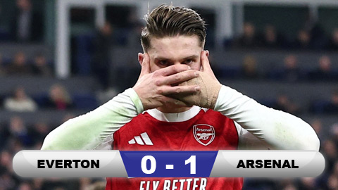 Kết quả Everton 0-1 Arsenal: 3 điểm nhọc nhằn cho Pháo thủ