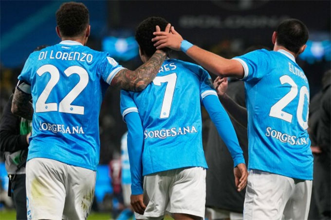 Napoli đã 3 lần giành siêu cúp Italia