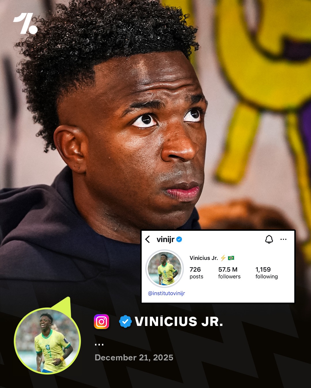 Phản ứng sau đó của Vinicius trước những sự kiện đêm thứ Bảy - thay đổi ảnh đại diện sau khi bị la ó 