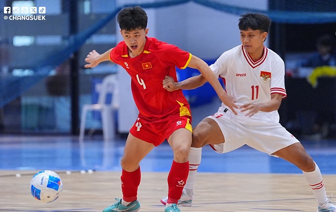 U16 futsal Việt Nam có 1 điểm sau khi bị dẫn trước 2 bàn